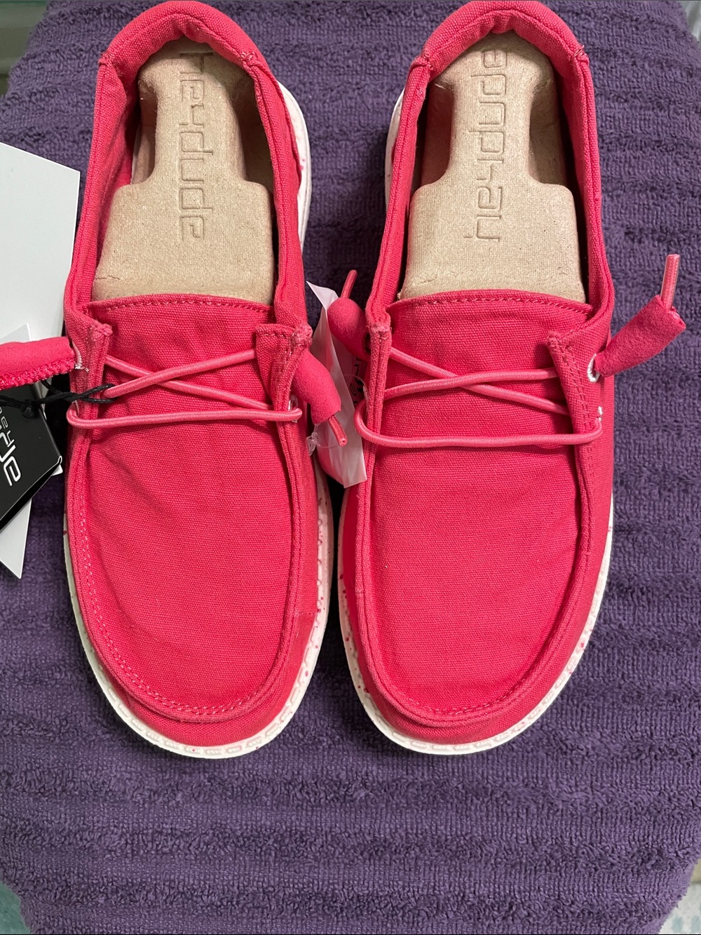 Hey Dude Women's CORAL Canvas Slip-On Moccasins